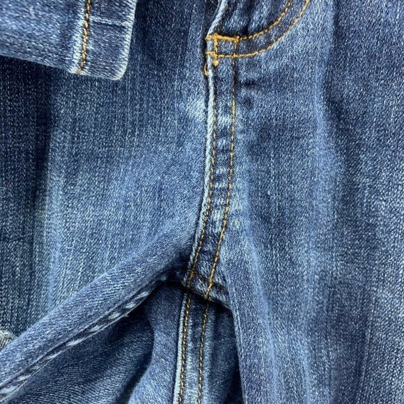 Duluth Trading Co Distressed Straight Leg Jeans Womens Size 8 Blue Denim 8x29 - Picture 8 of 12